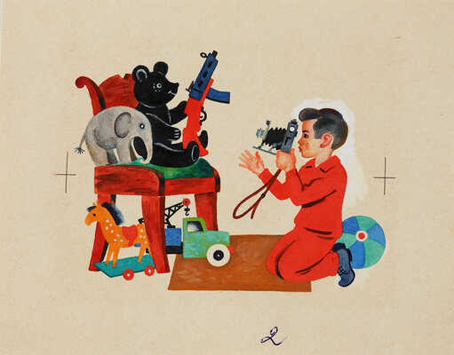 Меженинов Михаил Алексеевич. Лот из 10 иллюстраций и 6 листов пробных отпечатков к книге Л. Сандлер «Загадки»